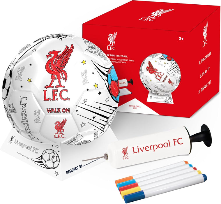 Liverpool FC Club Badge Boys White Colouring Ball