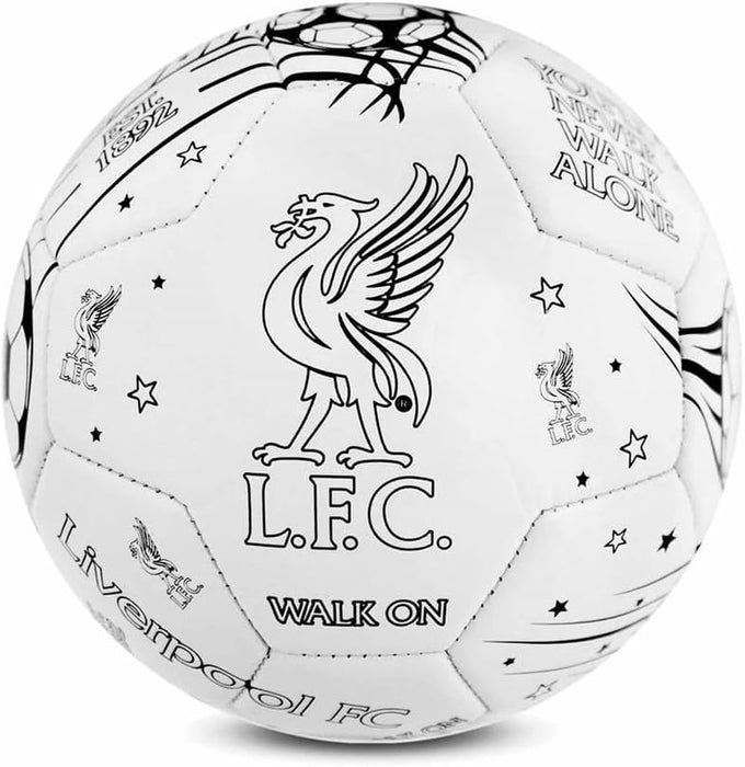Liverpool FC Club Badge Boys White Colouring Ball