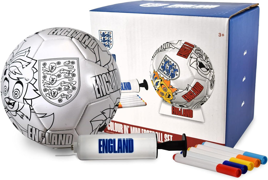England Club Badge Boys White Colouring Ball