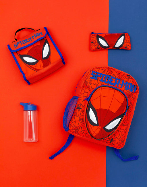 Marvel Spider-Man Piece Kids Backpack Bottle Lunch Bag Pencil