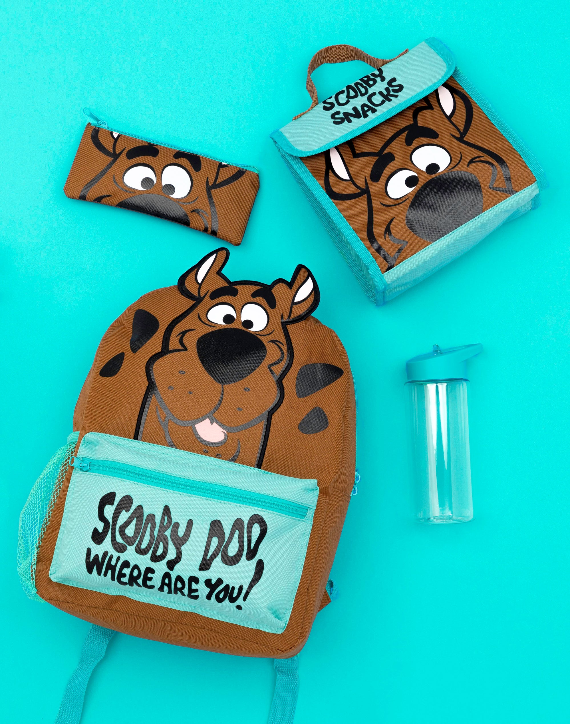Scooby Doo Kids Backpack Lunch Bag Pencil Case Bottle 4 Piece Set ...
