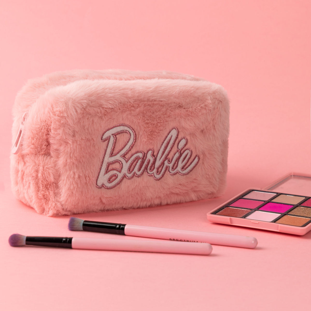 Barbie Womens Fluffy Makeup Bag — Vanilla Underground