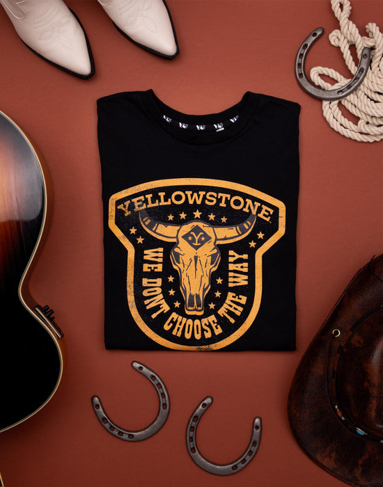 Yellowstone We Don't Choose The Way Mens Black Short Sleeved T-Shirt