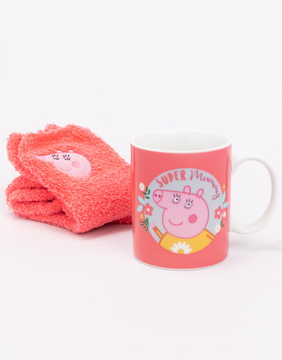 Peppa Pig Mummy Pig Womens Pink Mug and Sock Gift Set