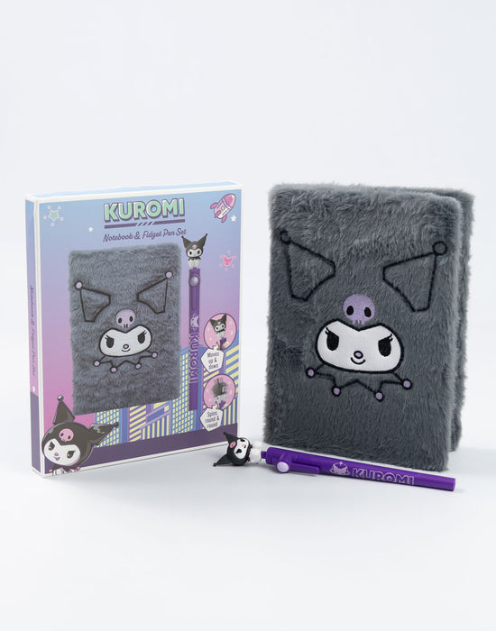 Hello Kitty Kuromi Unisex Kids Grey Composition Notebook and Pen