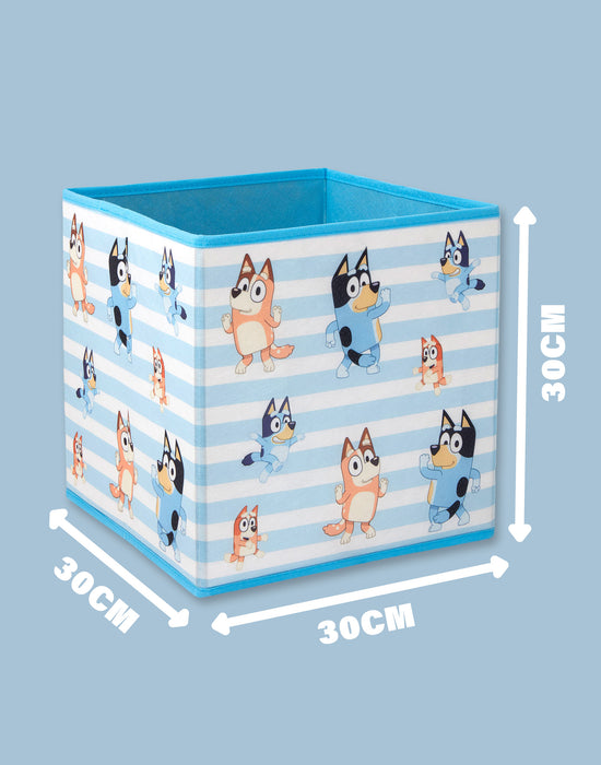 Bluey Multi Character Unisex Kids Blue Storage Cube Twin Pack