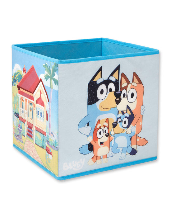 Bluey Multi Character Unisex Kids Blue Storage Cube Twin Pack