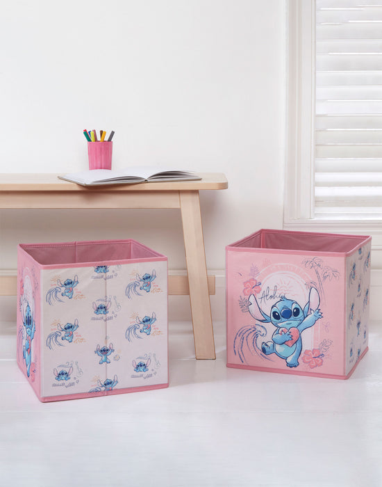 Lilo & Stitch Character Girls Pink Storage Cube Twin Pack