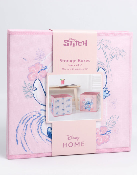 Lilo & Stitch Character Girls Pink Storage Cube Twin Pack