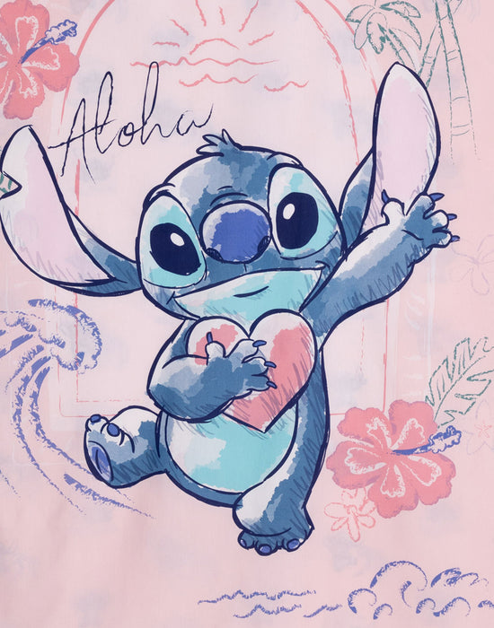 Lilo & Stitch Character Girls Pink Single Duvet Set