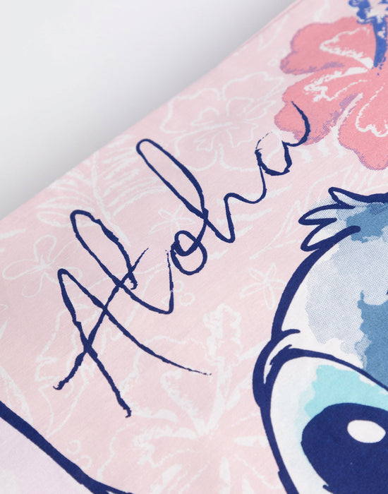 Lilo & Stitch Character Girls Pink Single Duvet Set