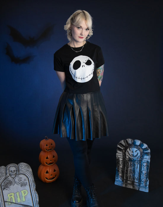 Disney The Nightmare Before Christmas Jack Skellington Women's Cropped T-Shirt