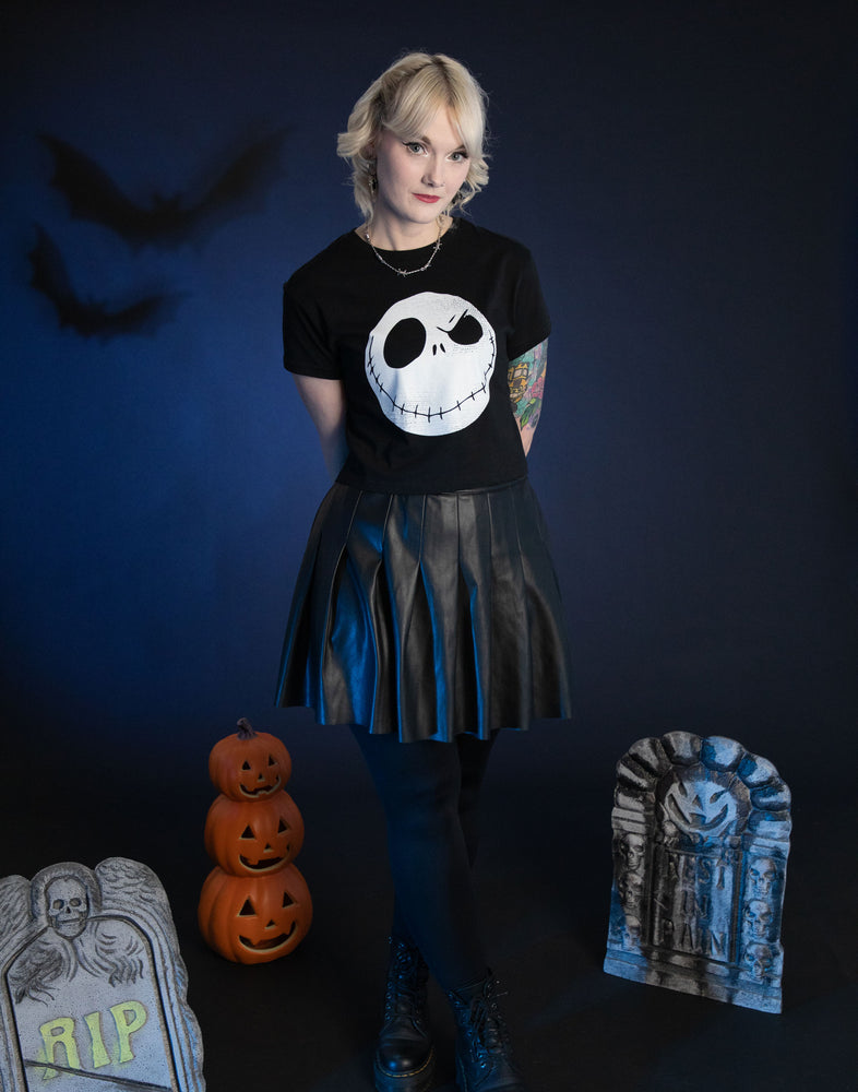 Disney The Nightmare Before Christmas Jack Skellington Women's Cropped T-Shirt
