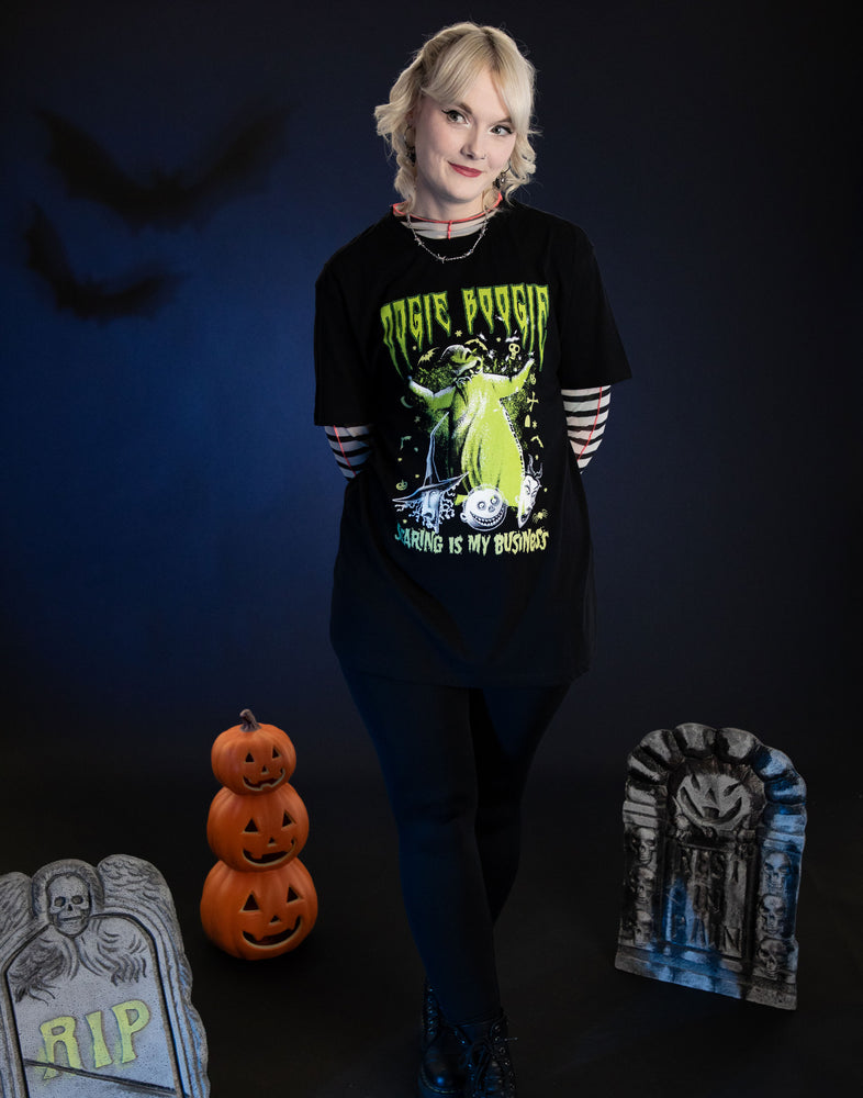 Disney The Nightmare Before Christmas Oogie Boogie Unisex Black T-Shirt