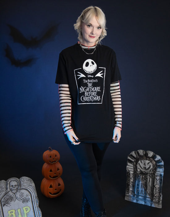 Disney The Nightmare Before Christmas Coffin Unisex Black T-Shirt