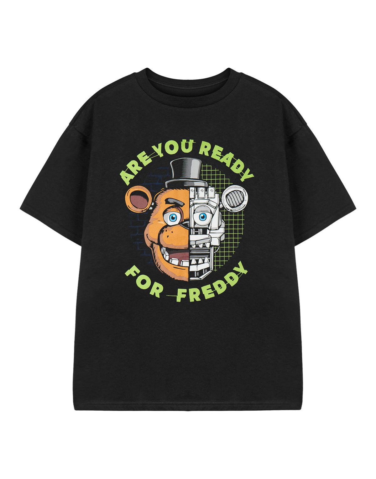 Five Nights At Freddy's T-shirt For Boys FNAF Black