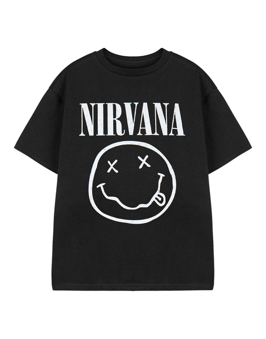 Nirvana Band Logo Boys Black T-Shirt — Vanilla Underground