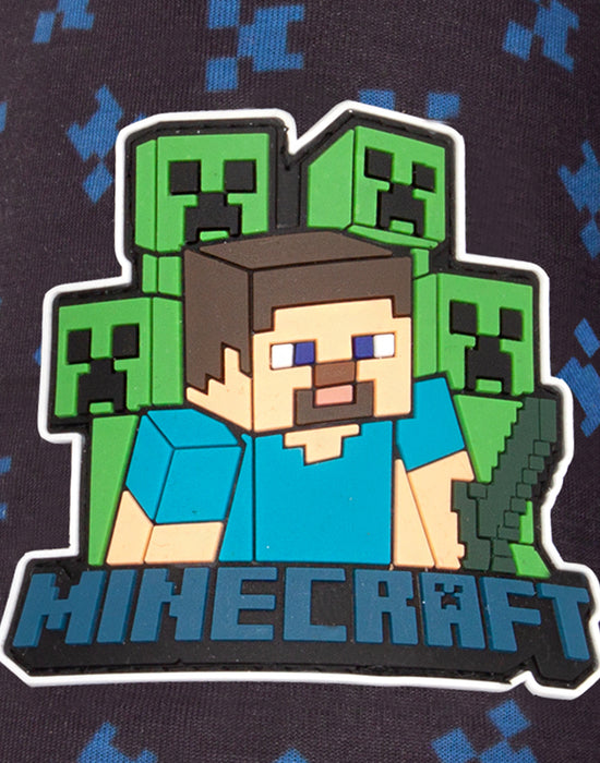 Minecraft Boys Blue Mule Slippers