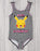 Pokemon Pikachu Girls Black 1 Piece Swimming Costume