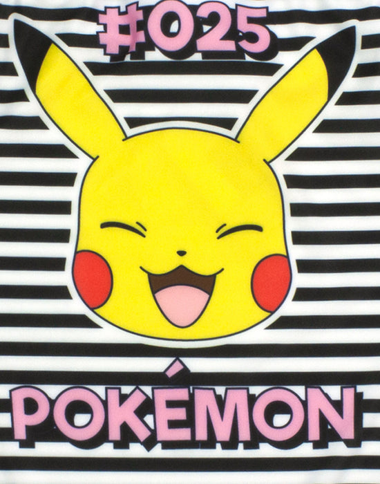 Pokemon Pikachu Girls Black 1 Piece Swimming Costume
