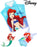 Disney Ariel Girls Blue Poncho Towel and 1 Piece Swimming Costume Set