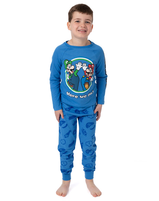 Super Mario & Luigi Boys Pyjamas Set - Blue