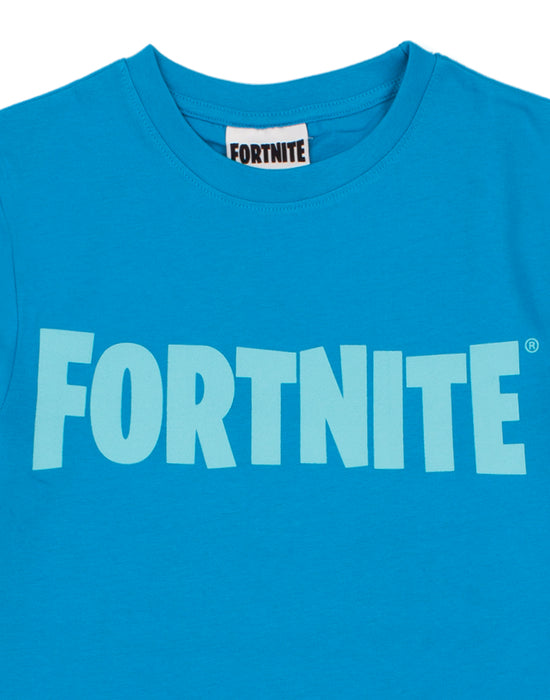 Fortnite Battle Royale Boys Blue Short Sleeved T-Shirt
