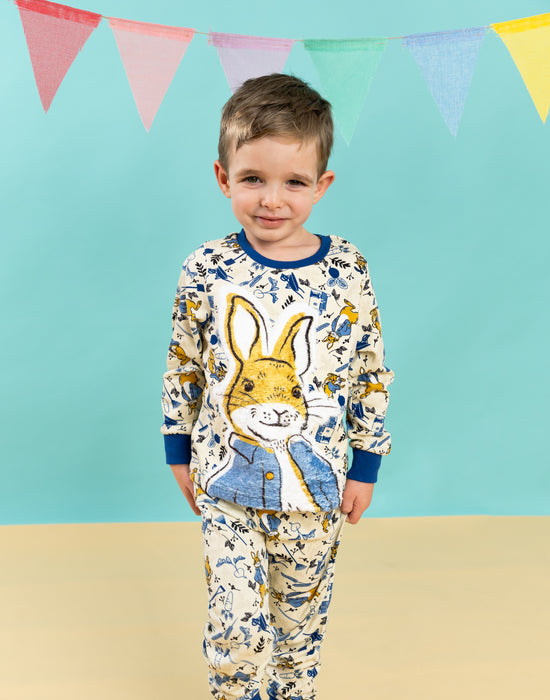 Peter Rabbit Kids Pyjamas Long Sleeves Top And Trousers Set