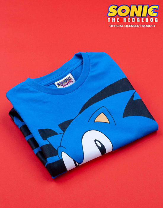 Sonic the Hedgehog Boys Blue Short Sleeved T-Shirt
