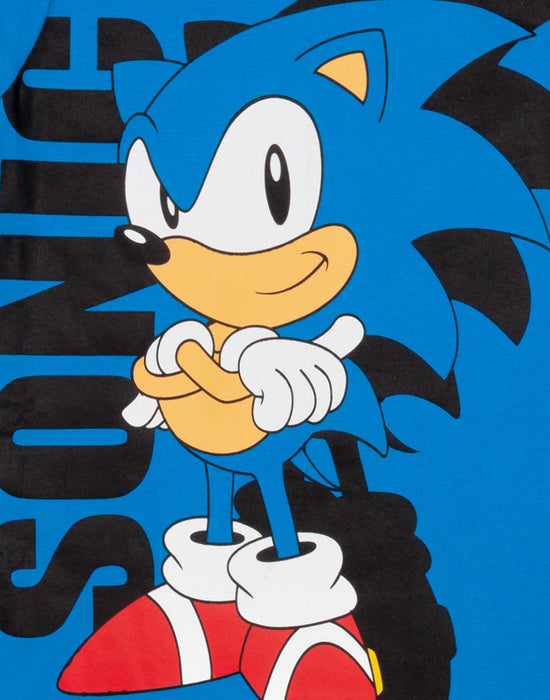 Sonic the Hedgehog Boys Blue Short Sleeved T-Shirt