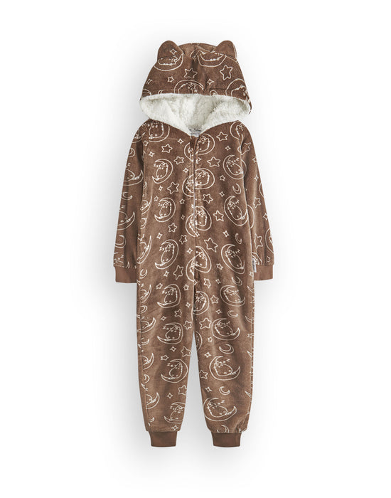 Pusheen The Cat Onesie For Girls - Brown All Over Print