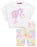 Barbie Doll Silhouette Tie Dye Logo Girls Multicoloured T-Shirt and Shorts Set