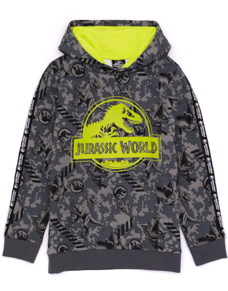 Jurassic World Logo Unisex Kids Grey Hoodie