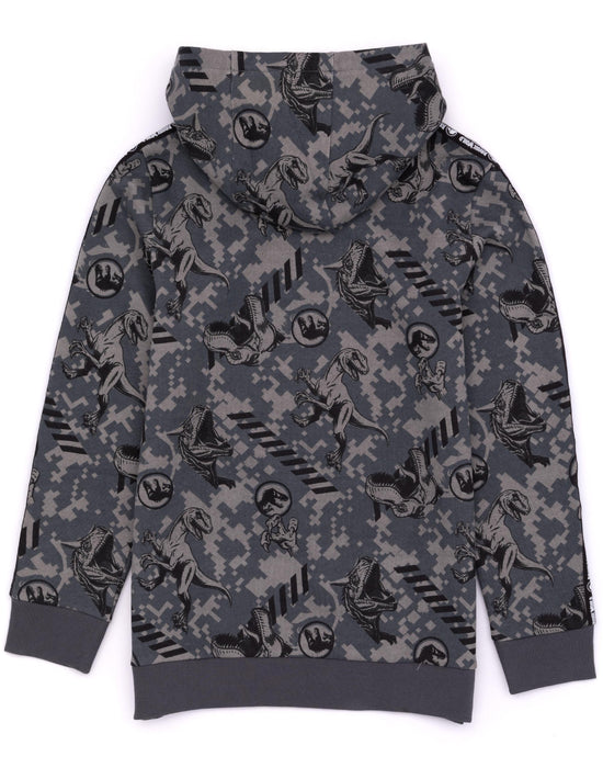 Jurassic World Logo Unisex Kids Grey Hoodie