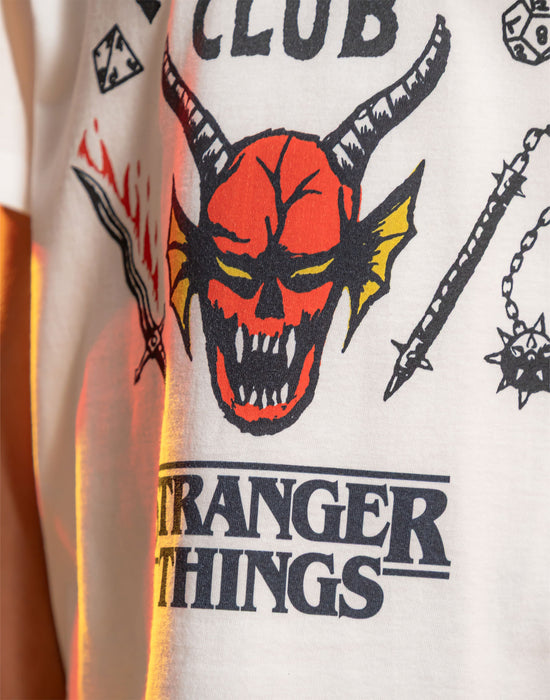 Stranger Things Hellfire Club Kids White T-Shirt