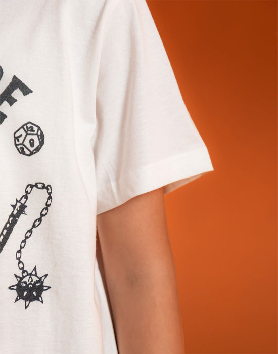 Stranger Things Hellfire Club Kids White T-Shirt