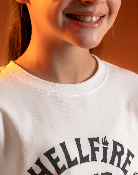 Stranger Things Hellfire Club Kids White T-Shirt