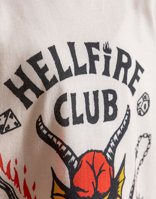 Stranger Things Hellfire Club Kids White T-Shirt