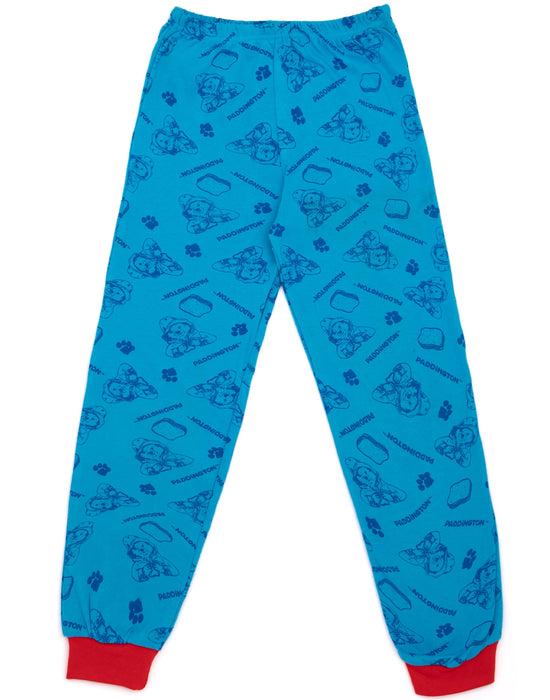 Paddington Blue Boys Long Sleeve Kids PJs Pyjama Set
