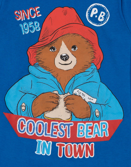 Paddington Blue Boys Long Sleeve Kids PJs Pyjama Set