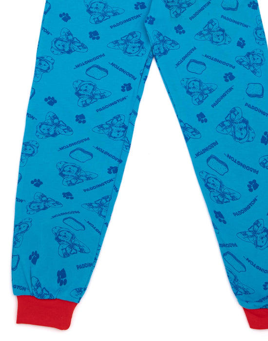 Paddington Blue Boys Long Sleeve Kids PJs Pyjama Set