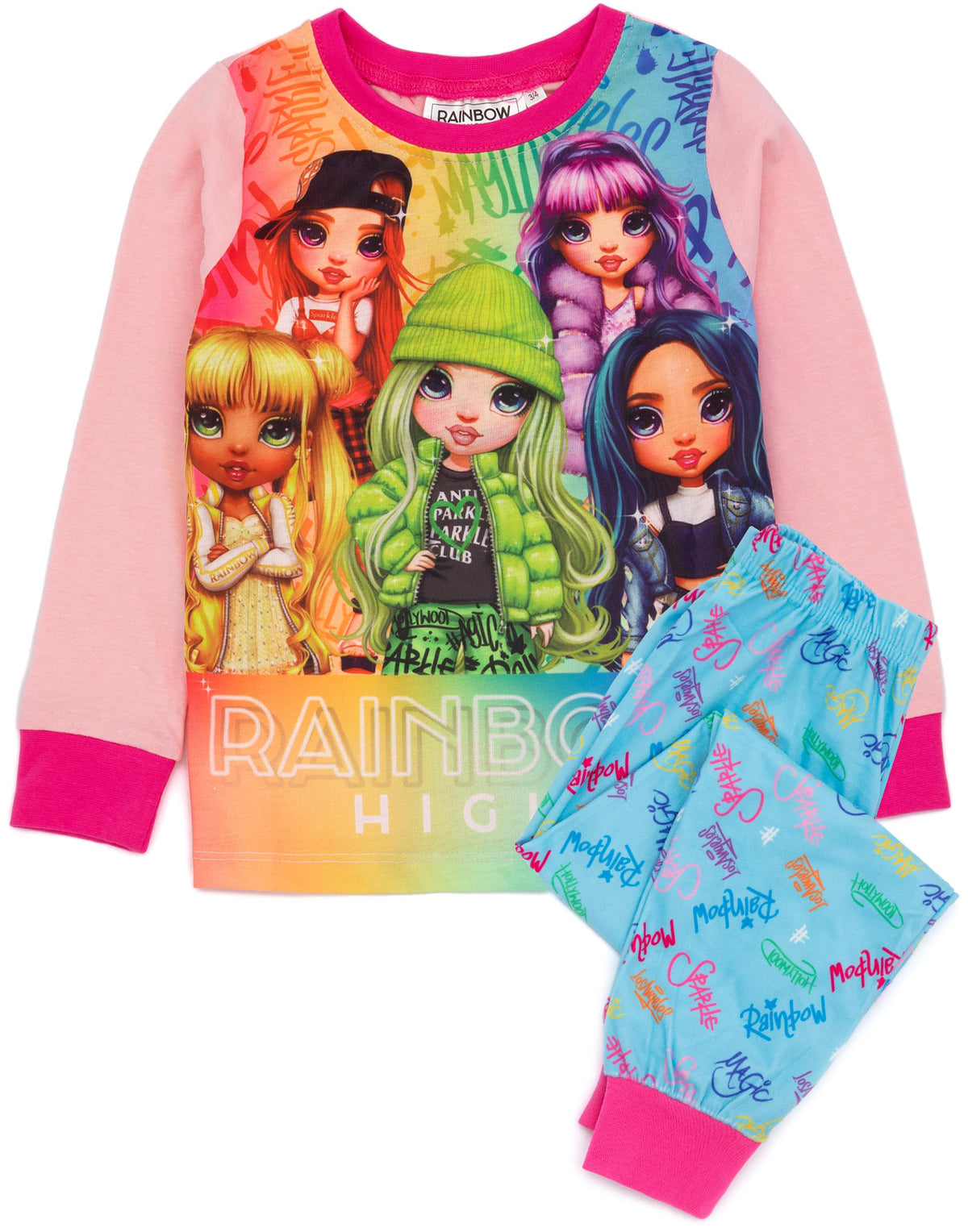 Red rainbows Pajama set girls
