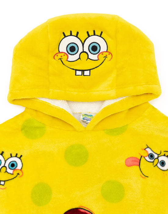 SpongeBob SquarePants Kids Yellow Blanket Hoodie