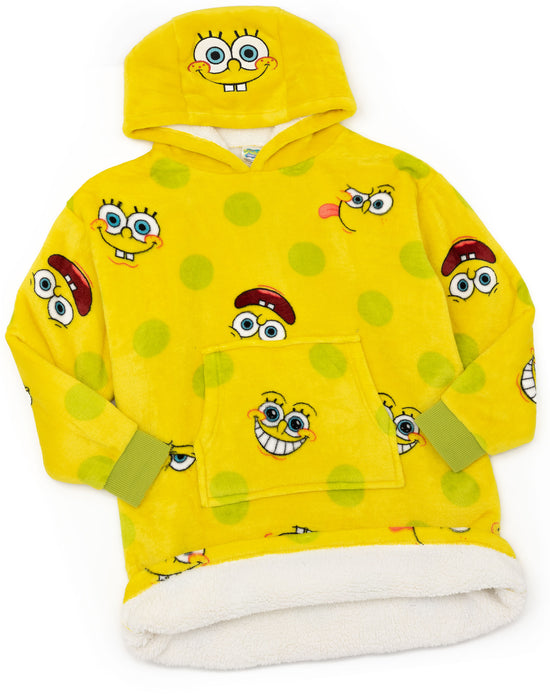 SpongeBob SquarePants Kids Yellow Blanket Hoodie