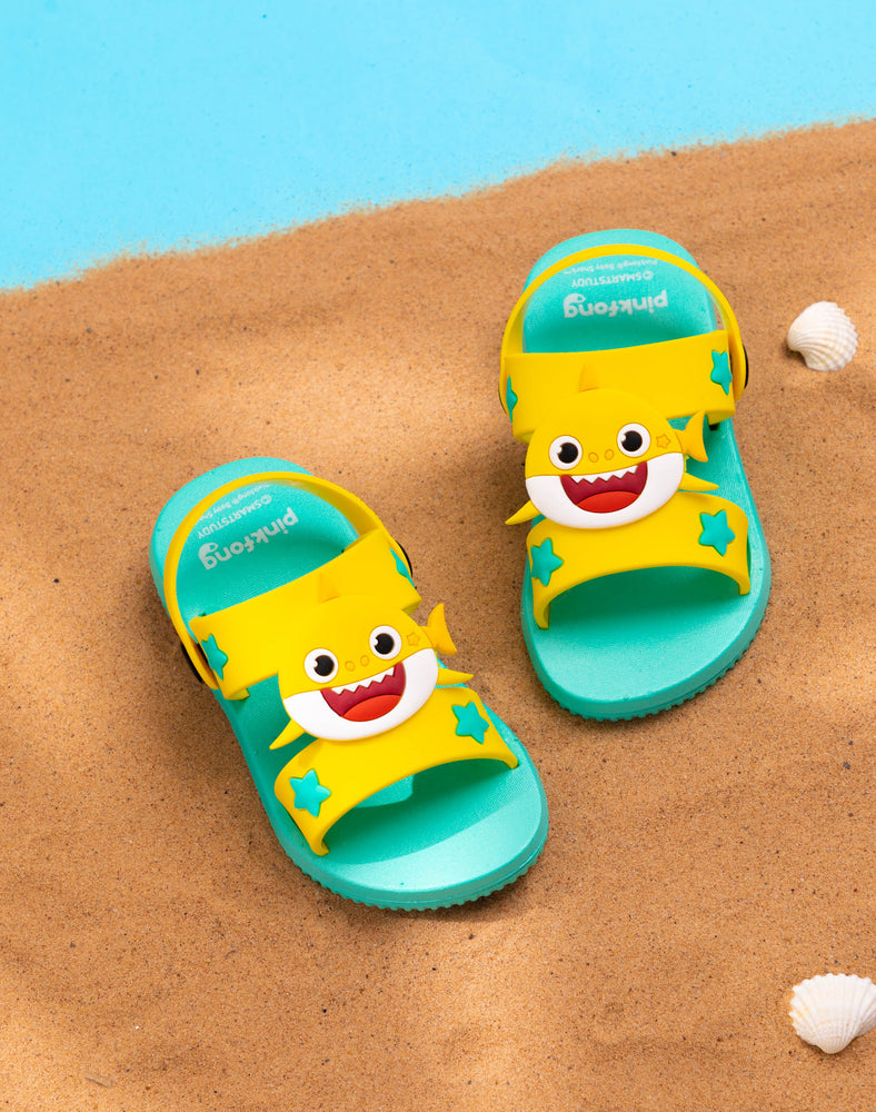 Baby Shark Kids Yellow Summer Slider Sandals