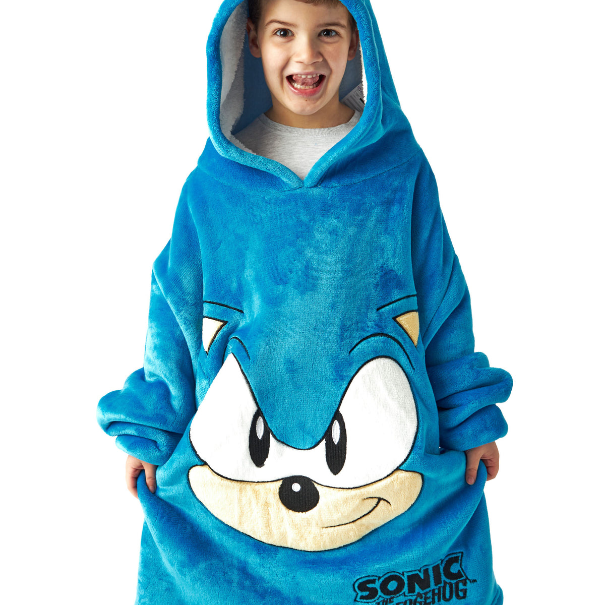 Sonic Boys Blue Fleece Hooded Blanket Hoodie — Vanilla Underground