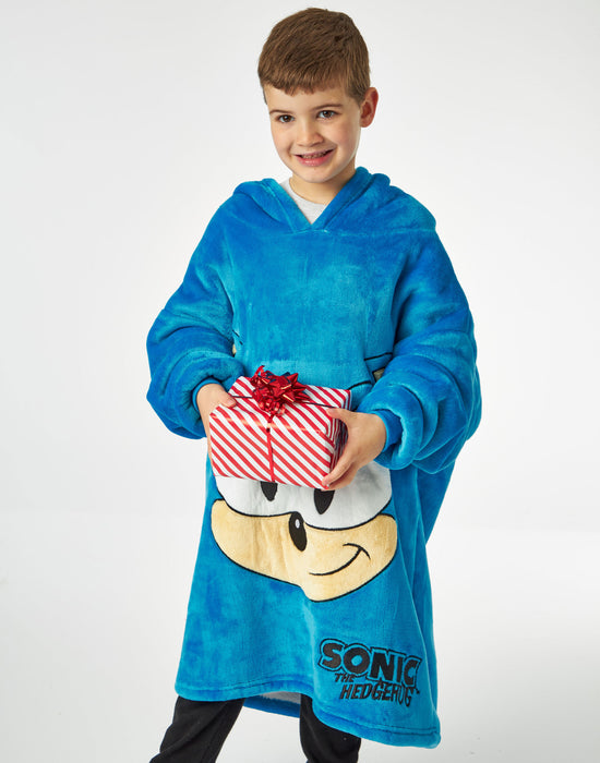 Sonic Boys Blue Fleece Hooded Blanket Hoodie — Vanilla Underground