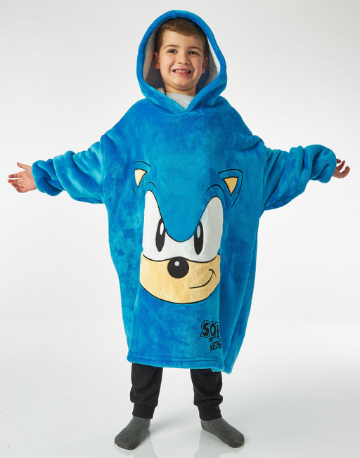 Sonic Boys Blue Fleece Hooded Blanket Hoodie — Vanilla Underground