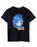 Sonic The Hedgehog Watercolour Boys Black Short Sleeved T-Shirt