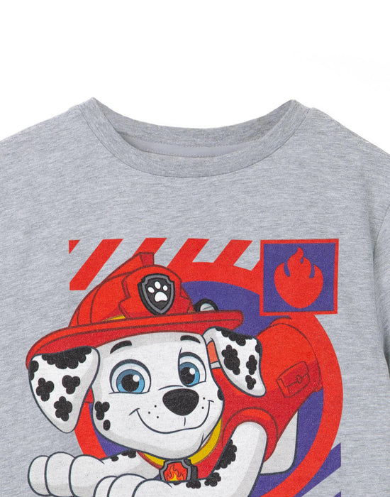 PAW Patrol Marshall Boys Grey Marl Short Sleeved T-Shirt